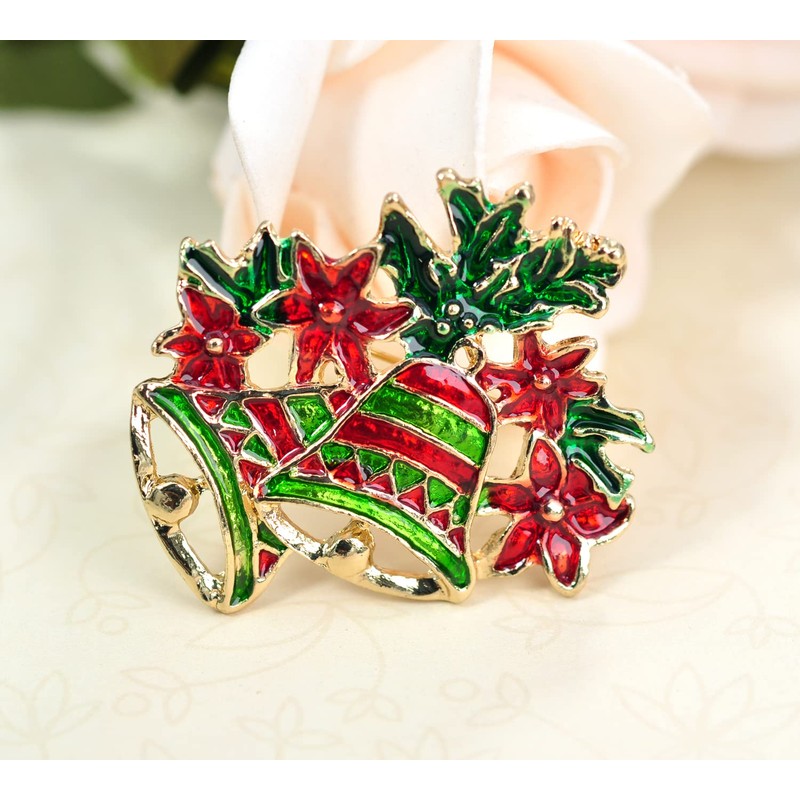 Gyn&Joy - Broche de Navidad esmaltado, Metal, Sin gemas.