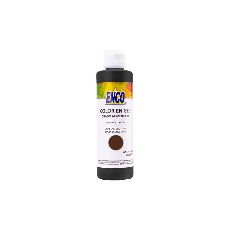Color Gel Café Obscuro Reposteria 250 Grs. Enco 1849-250