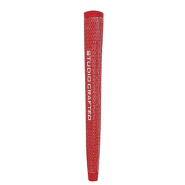 Studio Crafted Golf Full Cord Pistol Putter Grips, Solid Feeling, Anti-slip, All Weather, 0.580 Round, 10 Inches Length, 75±2g (Red)