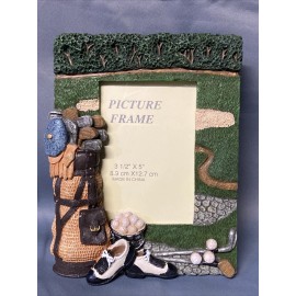 Unbranded Golfing Picture Frame  For 3.5” X 5”  Picture Made Of Resin 3D 59