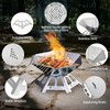 Foldable Portable Fire Pit,Stainless Steel Fire Pits with Charcoal Grill
