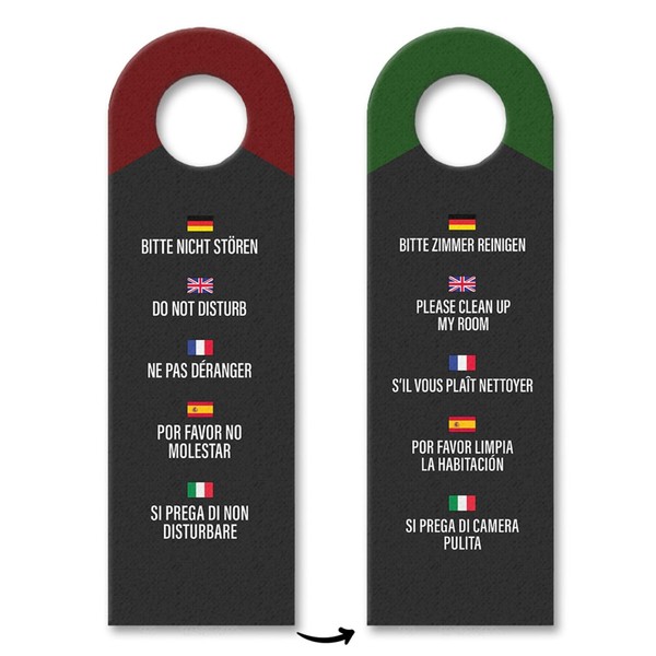 Hotel Door Hanger Please Do Not Disturb - Please Clean