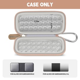 Case for Alivecor KardiaMobile 6L for EKG Monitor, Compact Holder Also Fits for Sec Portable Heart Rate Monitor, Cardiac Heart Detector (Box Only) (Rose Gold)
