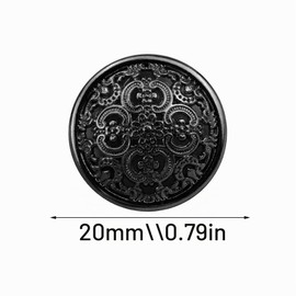 Hocadrv Pack of 12 Buttons Metal Vintage Antique Metal Blazer Buttons Round