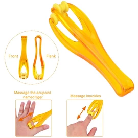 10 Pcs Finger Massager Rings and 2 Pcs Rolling Hand Massager Set for Relieving Stress Relaxing Overworked Fingers Toes Promote Blood Circulation