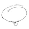 925 Sterling Silver Indian Heart Love Beaded Ankle Bracelets Anklet