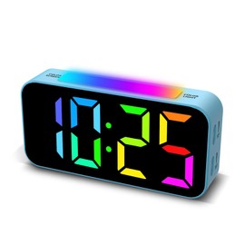 Topski Loud Alarm Clocks for Bedrooms Heavy Sleepers, Digital Clock with Night Light, Large Display, Dual Alarm, Snooze, Dimmable Bedside Alarm Clock for Kids Teens Boys Girls