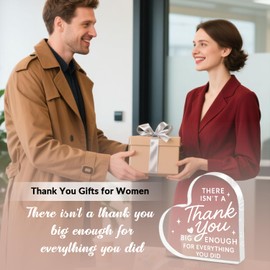 Thank You Gift for Women & Men – Acrylic Heart Plaque Appreciation Gifts 10×10×1cm, Thank You Gifts for Boss, Coworker, Teacher, Nurse, Volunteer, Mentor