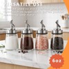 2 Pack Airtight Glass Sugar Dispenser, 6 Oz Auto Pour