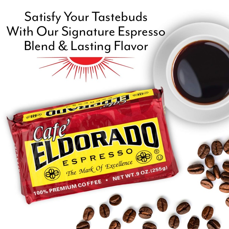 Eldorado Coffee Roasters Finely Ground Dark Roast Espresso Brick, 12