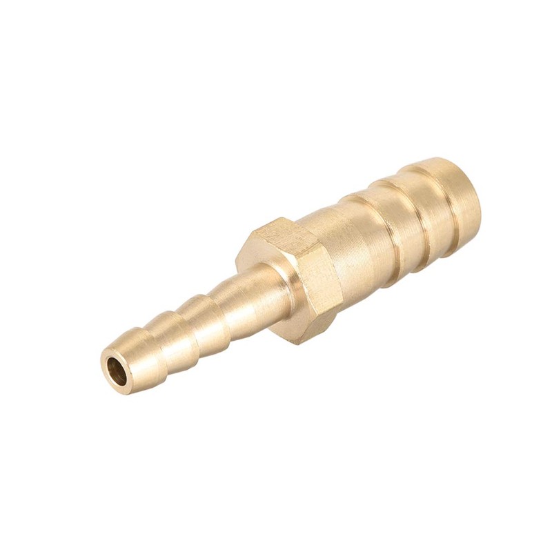 sourcing map Hose ID Brass Reducer Barb Hose Connection Adapter