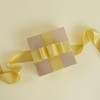 HUIHUANG Luxury Gold Thick Ribbon 2" Gold Shimmer Satin Ribbon