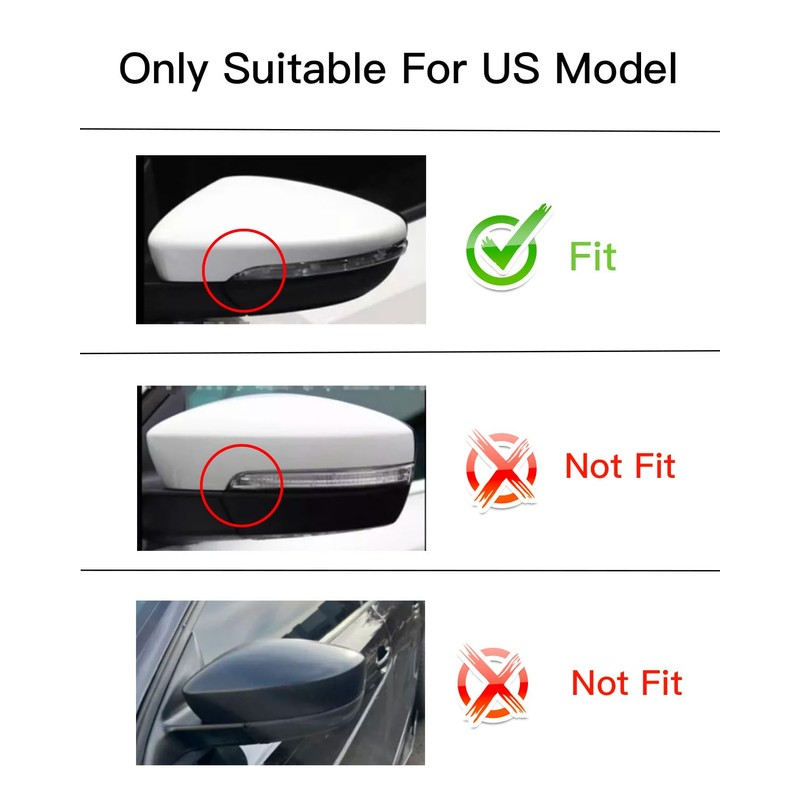 TKPUFR Direct Replacement Right Passenger Side Mirror Cover Cap Compatible