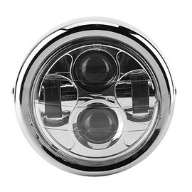 Faro de motocicleta Universal Vintage Aluminio Retro LED Faros redondos Faros delanteros faro para moto retro Faro de motocicle