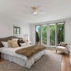 42-Inch Flush Mount Indoor Ceiling Fans with LED Light &