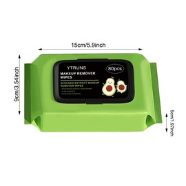 OKONOS 80 Pcs Avocado Makeup Remover Wipes Gentle Facial Cleansing Wipes for All Skin Types