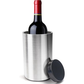 Enfriador para botellas de vino, de acero inoxidable con bolsa de hielo, botella de vino blanco y champaña, accesorios perfectos para los amantes del vino