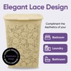 Superio Lace Laundry Hamper, Beige-1 Pack