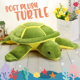 Liliful Big Plush Sea Turtle Giant Stuffed Animal Pillow Turtle Stuffed Animal Soft Turtle Plush Stuffed Turtle Plush Toy Tortoise Doll for Kids Girlfriend Children Girl Birthday Gift (28 inches)