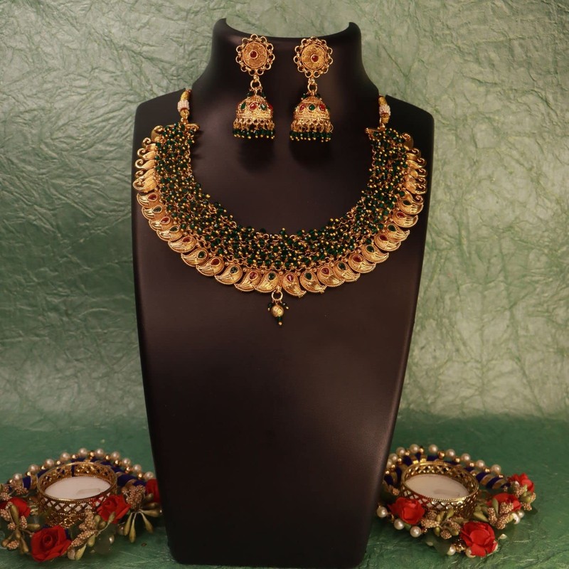 I Jewels Womens 18K Gold Plated Indian Wedding Bollywood Brass