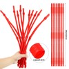 Geiserailie 12 Pieces Flexible Drinking Straws Extra Long Bendy Plastic