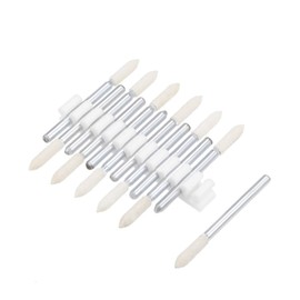 OFOWIN 12Pcs 4mm Wool Felt Mounted Mandrel Grinding Head Polishing Bits Burrs Buffing Wheels, 1/8 Inch Shank for Grinding Dremel Rotary Tool Mandrel Jewelry Metal Mould Glass Nail Painting