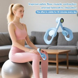 LOMUG Beckenbodentrainer, Oberschenkeltrainer, Beckenbodenmuskeltrainer, Trainingsgerät für die Innenseite der Oberschenkel für zu Hause, Beckenbodenstärkungsgerät für Frauen (Blau)