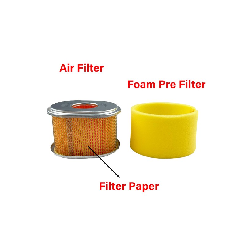 TURBOTUNITY 5 Pack GX390 Air Filter Compatible with Honda GX340