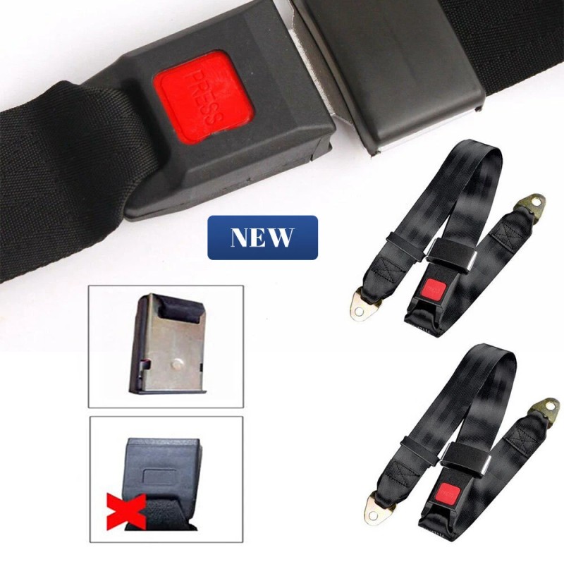 4 Set Seat Belt 2 Point Adjustable Retractable Car Single