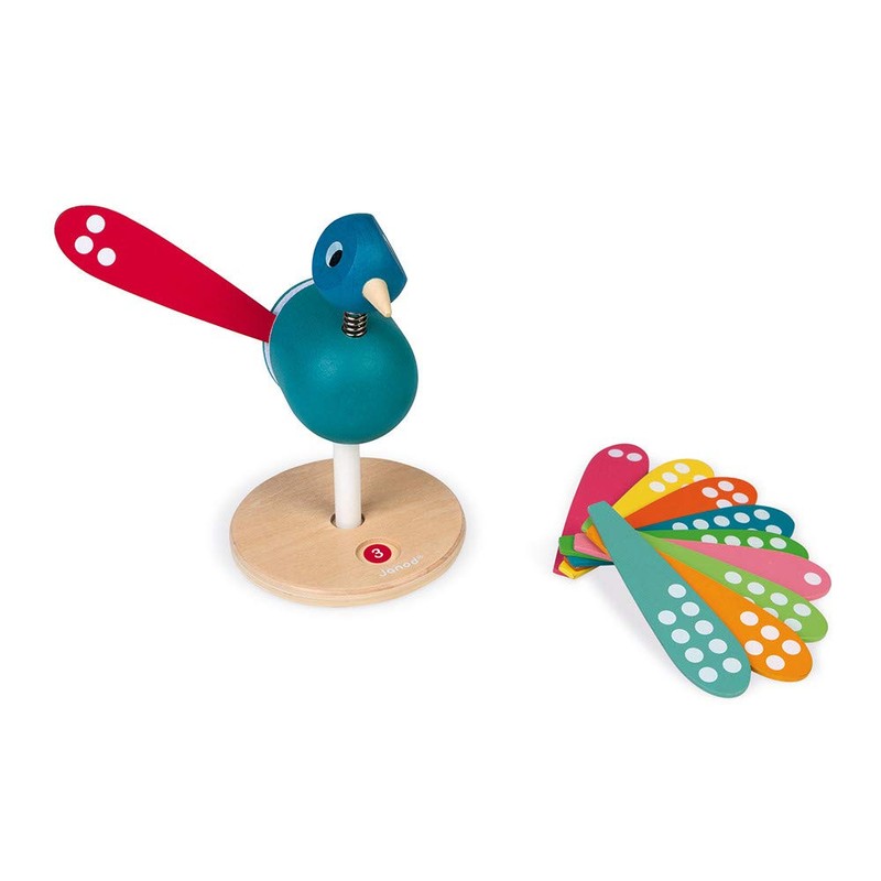 Janod - I'M Learning to Count Peacock - Wooden Early