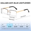 Dollger Blue Light Blocking For Men Glasses Metal Half Frame