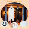 2 Pack Hanging Halloween Decorations Skeleton Ghost Outdoor Black &