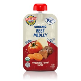 Earth's Best Vegetable + Beef Puree Organic Beef Medley 4oz Pouch (Pack of 12)