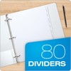 Oxford Write On Binder Dividers for 3 Ring Binder, 1/8