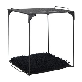 AUECOOME Locker Organizer Shelf and Locker Carpet Decorating Kit Suitable for School, Office Back to School Essentials (1, Black)