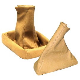 Aerzetix - Pair of gaiter gear lever and handbrake .Color: Beige .