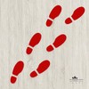 Decooo.be 6 Footprints Wall Sticker Cherry Red