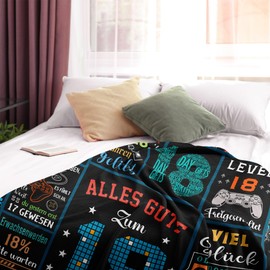 Jinmaple 18th Birthday Boy, 18th Birthday, 18th Birthday Boy, 18th Birthday Gift, 18th Birthday Boy Decoration, Gift for 18th Birthday Boy Blanket 150 x 130 cm