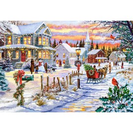 CASTORLAND Castorland C-105274-2 1000-Piece Jigsaw Puzzles Christmas Tree Comes Winter Scene Vintage Puzzles Adult Puzzle
