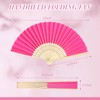 Blulu 100 Pcs Folding Hand Fans for Line Dancing Bulk