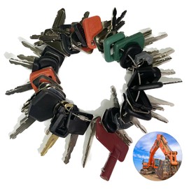 42 Heavy Equipment Keys Master Set Construction Ignition Key Fit Cat Caterpillar Case JD John Deere Hyster Komatsu Kubota Yanmar Daewoo Takeuchi Ford New Holland Volvo JCB and More