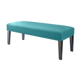 Stretch Bench Covers, Velvet Flannel Dust Covers, Dining Room Chair Covers Stretch Washable Chair Slipcover for Removable Chair Protector for Dining Room, Bedroom, Living Room(Turquoise Blue)