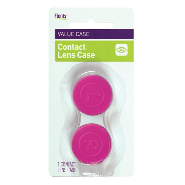 Flents Contact Lens Case, Small Travel Sized, Leak-Proof Design, Soft Grip, Durable and Sturdy Design, Colors May Vary