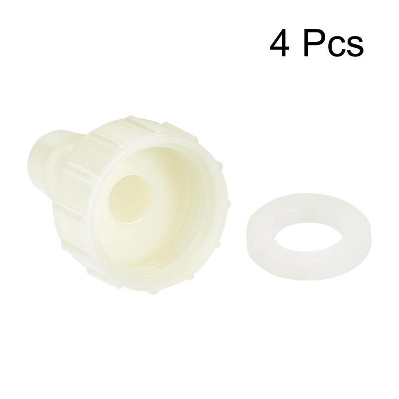 sourcing map ABS Hose Connector Coupling 10 mm Barb x