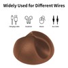 Flezoo Cord Holder Cable Clips, 12PCS Coffee Adhesive Cord Organizer