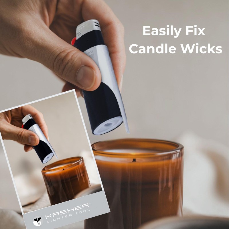 Kasher Classic Lighter Tool Without Lighter - Stainless Steel, Lightweight,