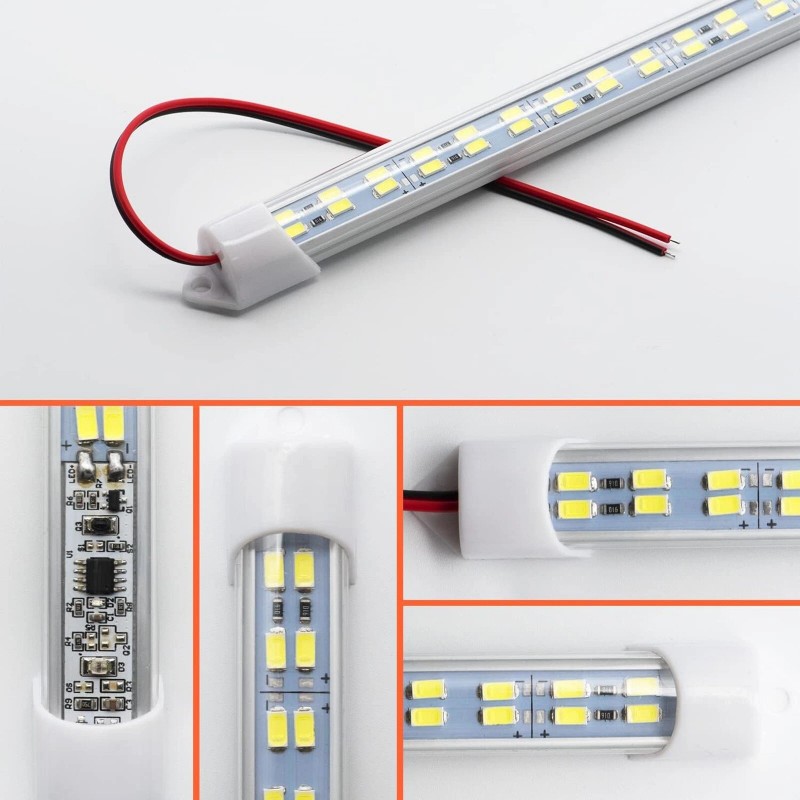 MICTUNING Interior LED Light Bar, 4PCS 12V 48 LEDs 6500K