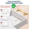 JOY DECOR 10 Pack 3 Inch Brushed Brass Kitchen Cabinet