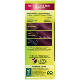 Garnier Nutrisse Nourishing Hair Color Creme, 362 Darkest Berry Burgundy (Packaging May Vary)