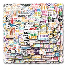 100 Pcs Motivational Stickers for Kids Teens Adults Boys,Laptop,Skateboard,Luggage,Car,Bike,Cup,Computer,Water Bottle Stickers Pack Decor,Positive Vinyl Waterproof Sticker Decal